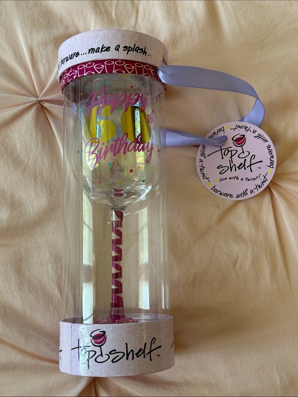 Top Shelf 60th Birthday Wine Glass